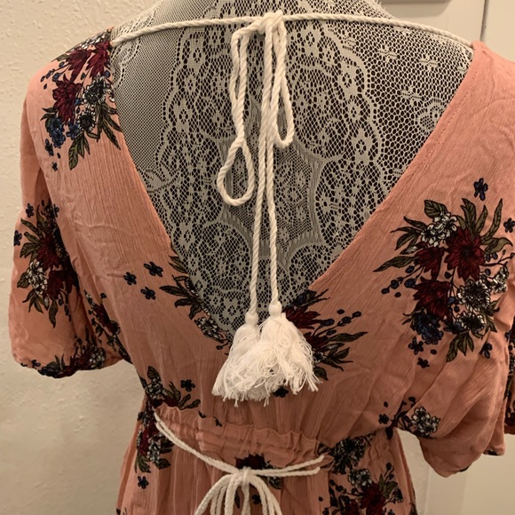 Pink flower long dress - Picture 5 of 6